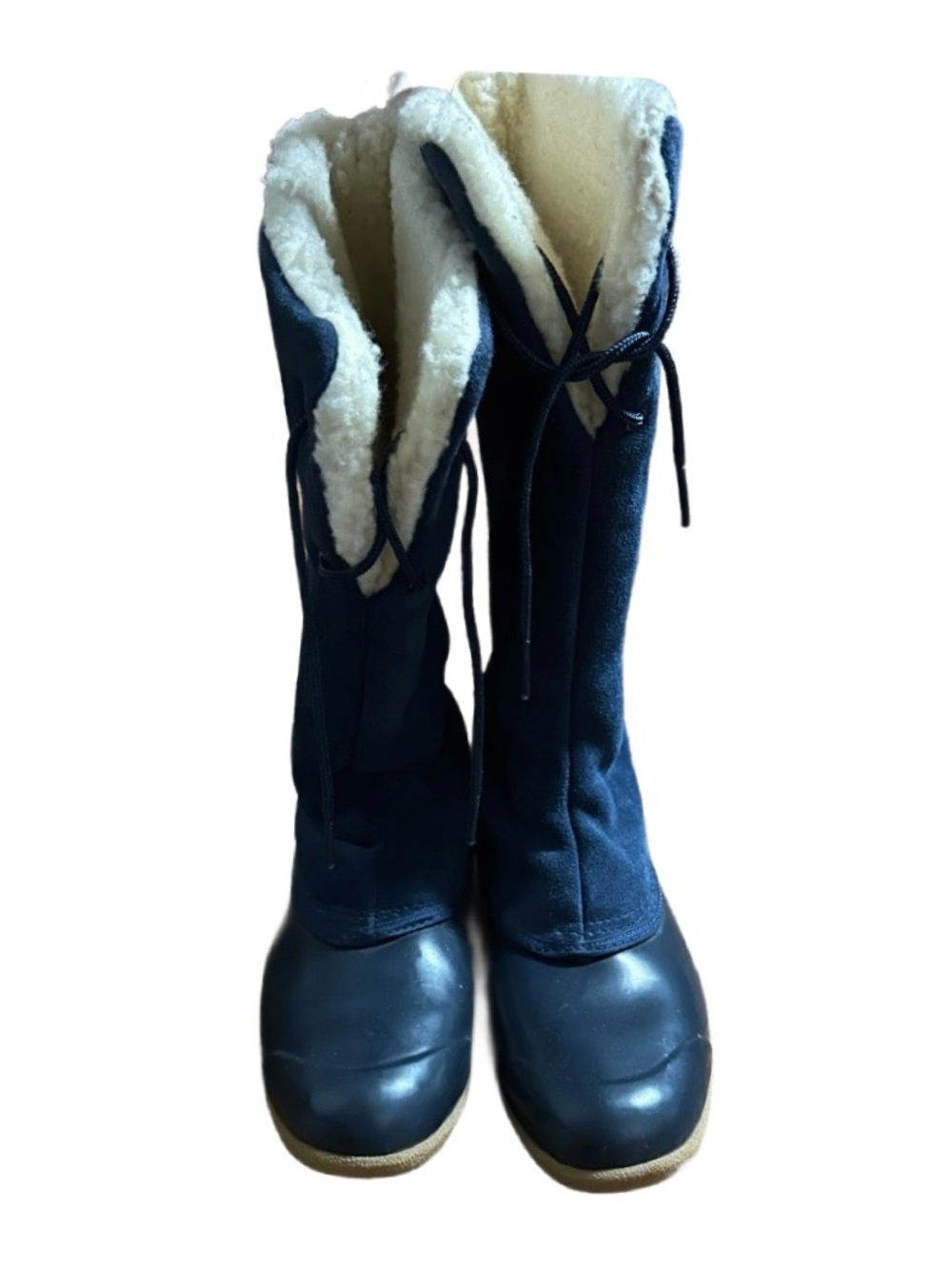 Eddie Bauer ~ Women’s Size 7 ~ Blue ~ Winter ~ Suede Faux Fur ~ Knee High Boots